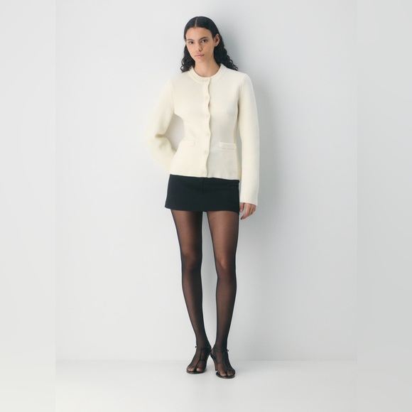 Aritzia Babaton Meraki Merino Wool Cardigan Sz M - Picture 4 of 9